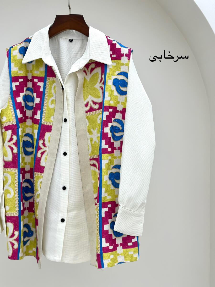 ست 2تیکه شومیز و وست خرج کار بخارایی bt1323-7