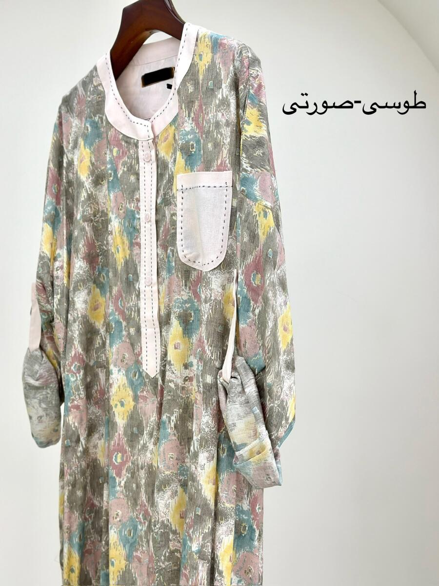کفتان طرح آبرنگی کوک دوزی شده bt1359-1