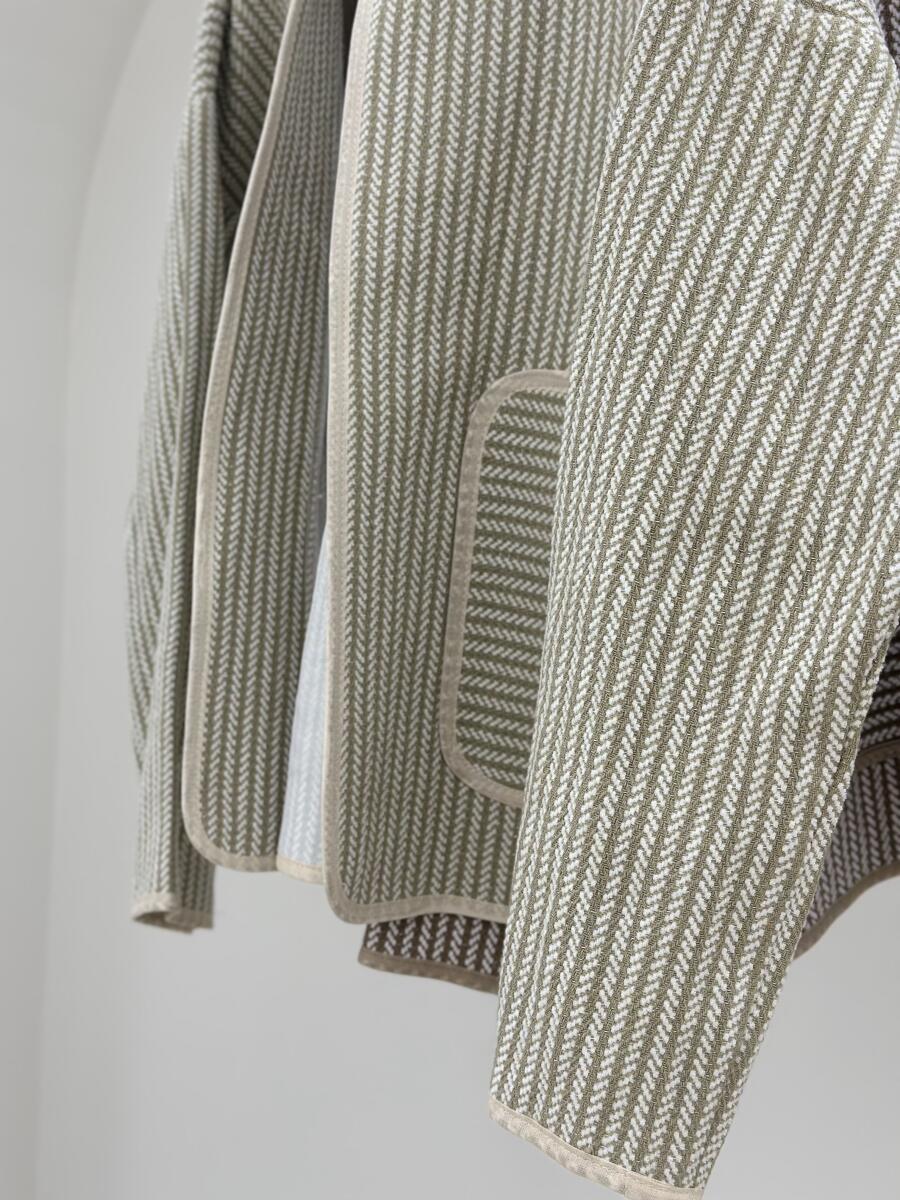 کت پاییزه مزونی نواردوزی شده جیب دار bt1494-6