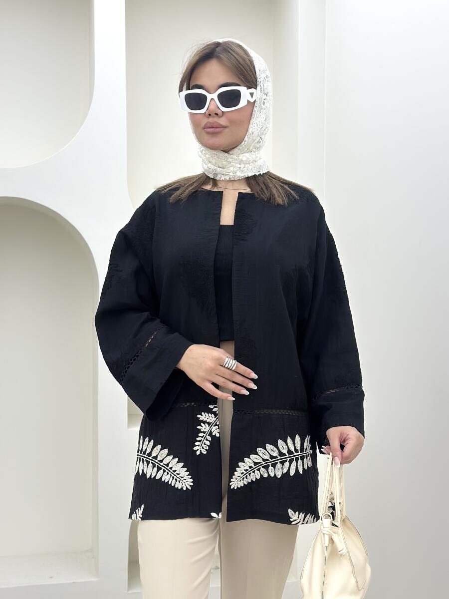 مانتو گلدوزی وخامه دوزی شده طرح گل bt1531-4