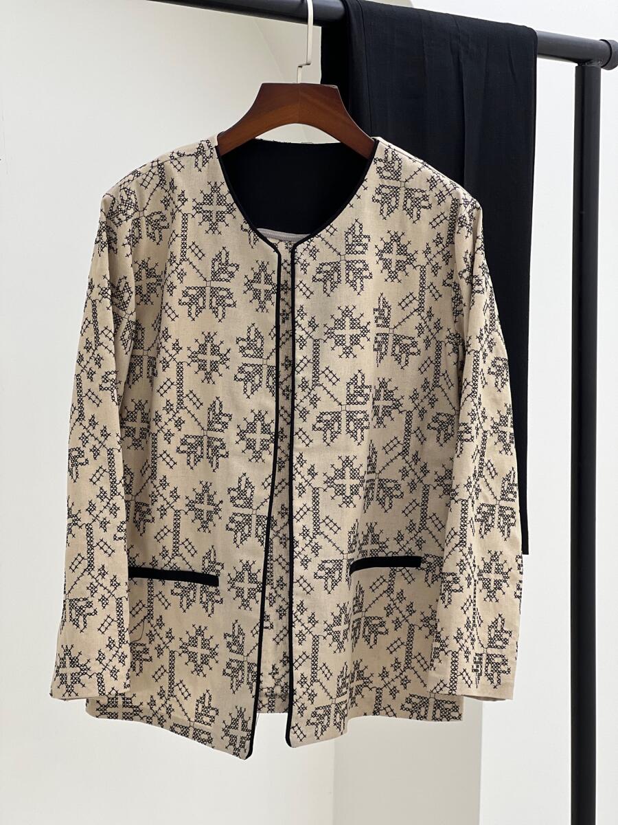 ست 2تیکه کت گلدوزی شده و شلوار لینن bt1555-6