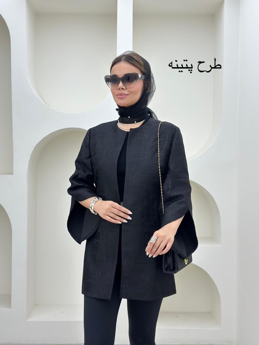 کت ژاکارد آستین طرح هلالی آستردار pd2-16