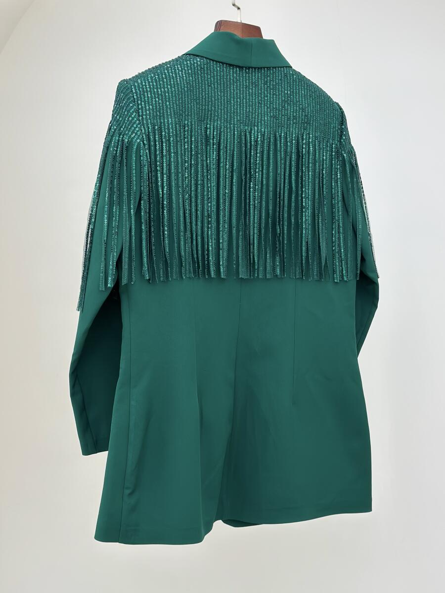 کت کرپ مازراتی مجلسی پولک دوزی شده طرح ریشه ای bt1595-8