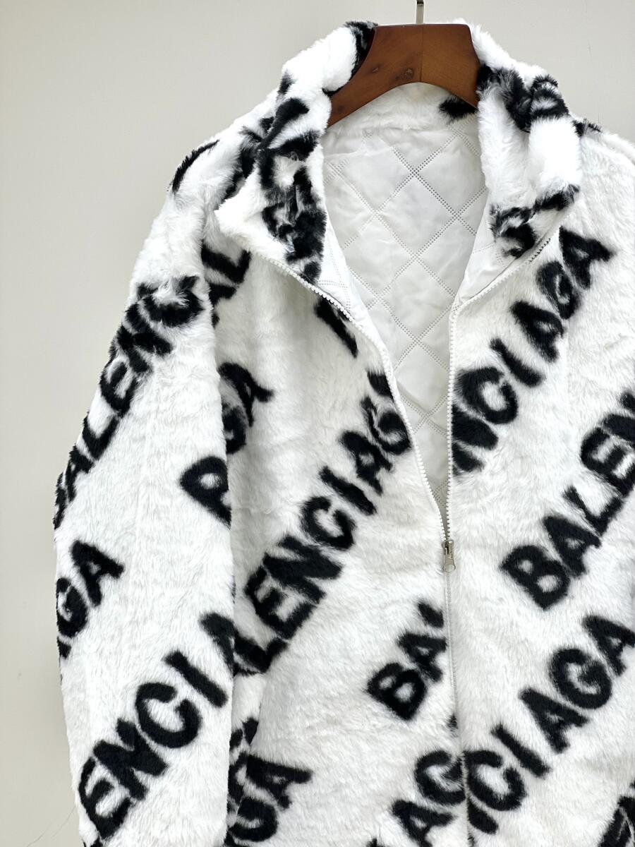 کاپشن پوست زیپی طرح balenciaga آستردار pd625-6