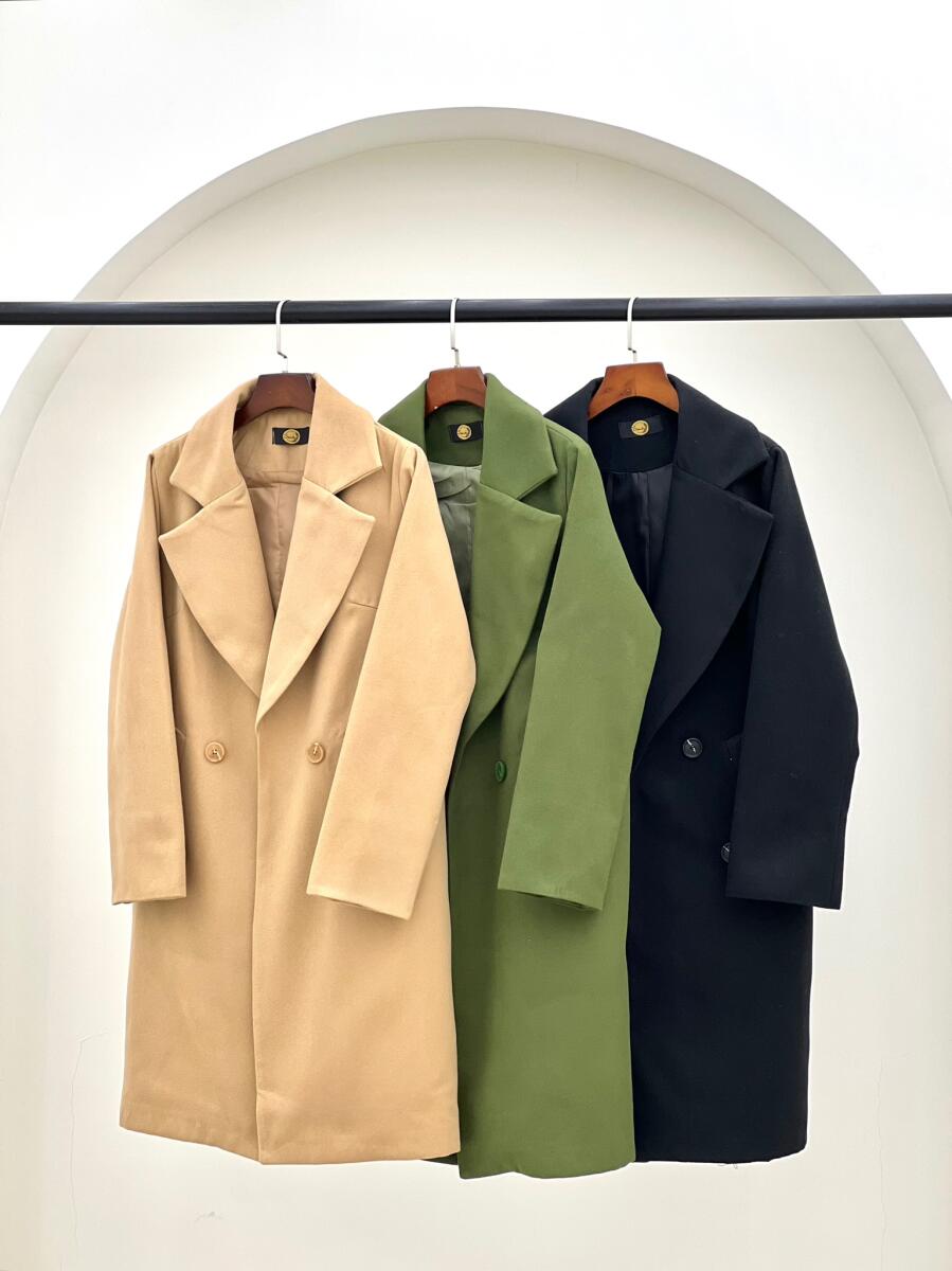 پالتو فوتر کلاسیک یقه انگلیسی طرح 4دکمه آستردار pd629-9