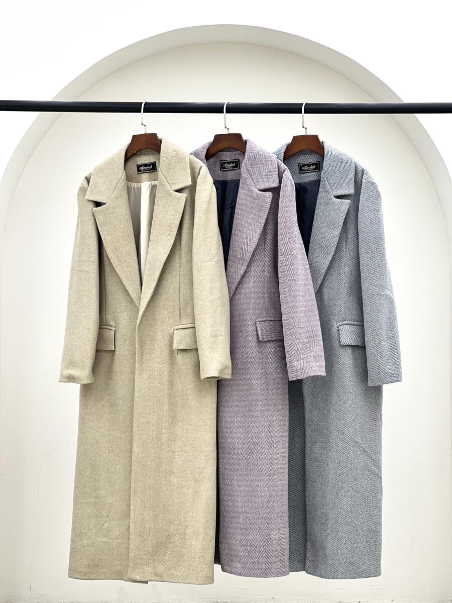 پالتو فوتر طرح جناغی جیب دار آستردار pd632-12