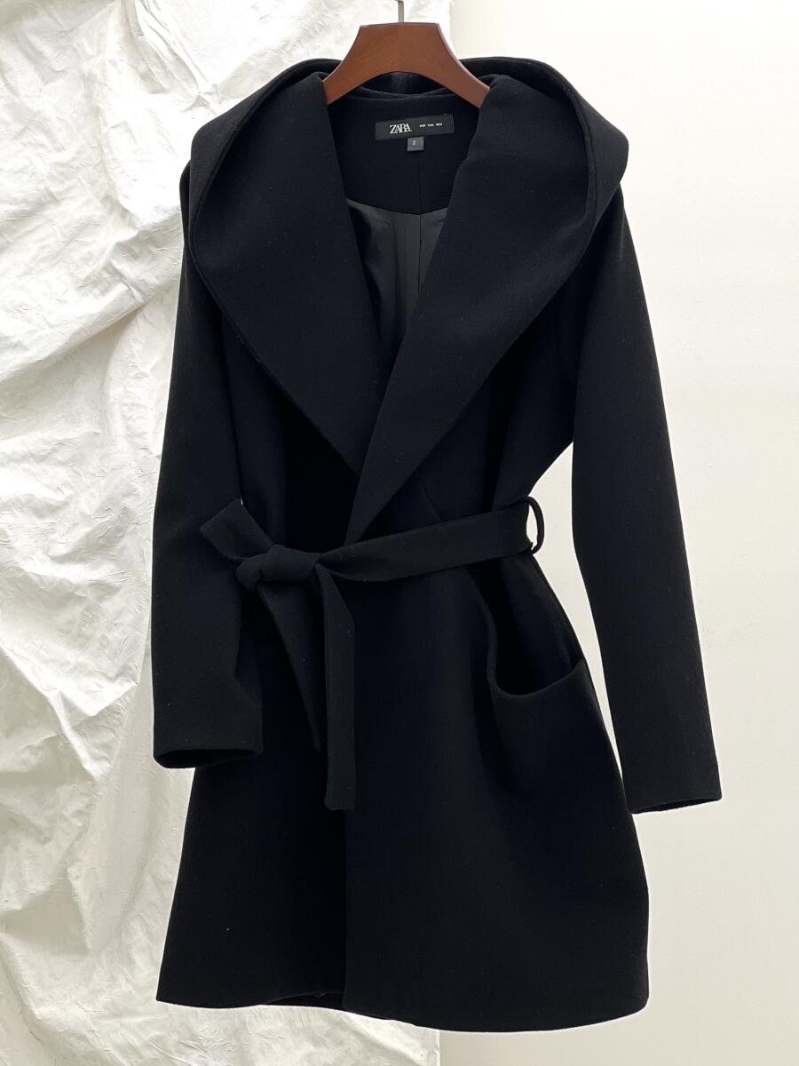 پالتو فوتر کلاهدار کمربنددار آستردار pd646-5