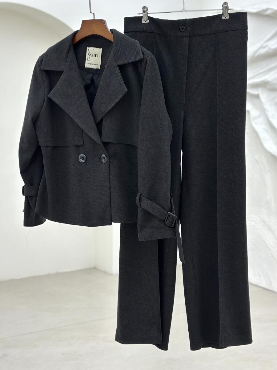 ست 2تیکه کت آستردار وشلوار بگ موهر پاییزه pd651-2