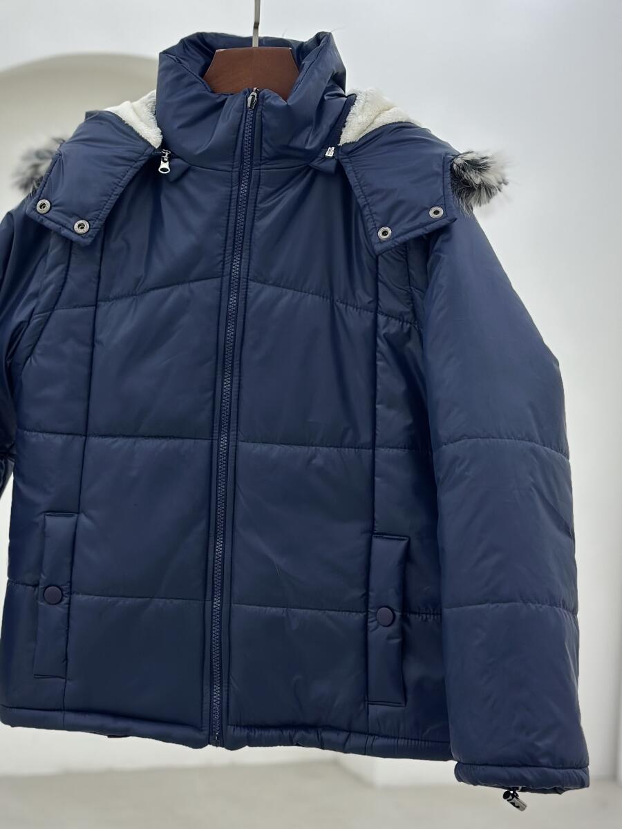 کاپشن مموری زیپی کلاهدار آستردار pd666-12