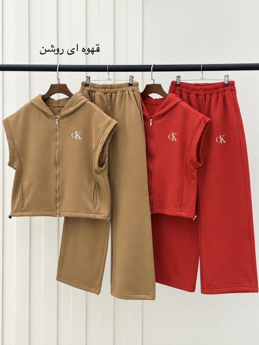 ست 2 تیکه وست و شلوار پارچه دورس پاییزه طرح bd959-17 CK