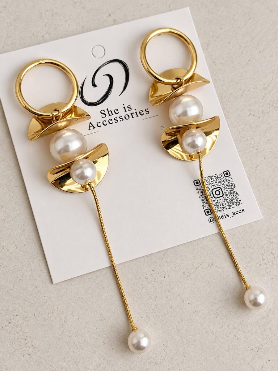 گوشواره آویزی صدف sk115