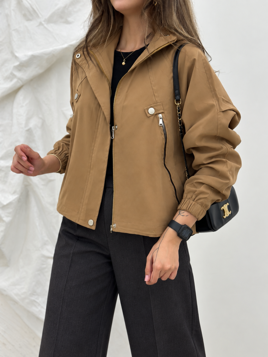 کاپشن کتان پاییزه کلاهدار پایین گتر آستردار bd989-7