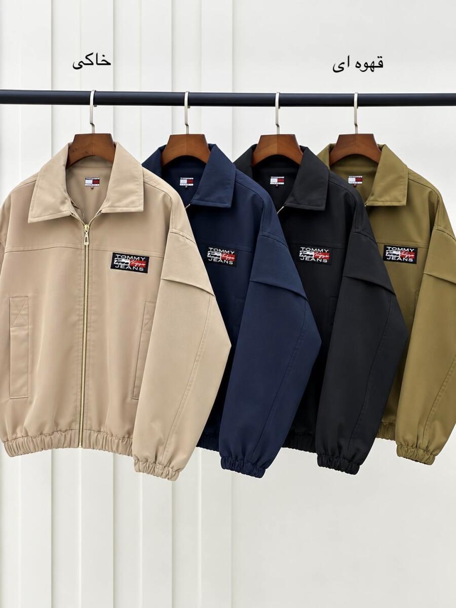 بامبر کلاه دار گلدوزی شده طرح tommy آستردار bd1009-4