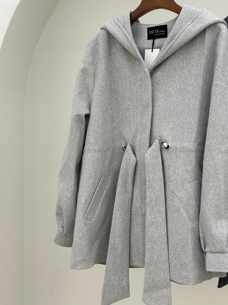 پالتو فوتر کلاهدار کمرگتر آستردار pd691-9