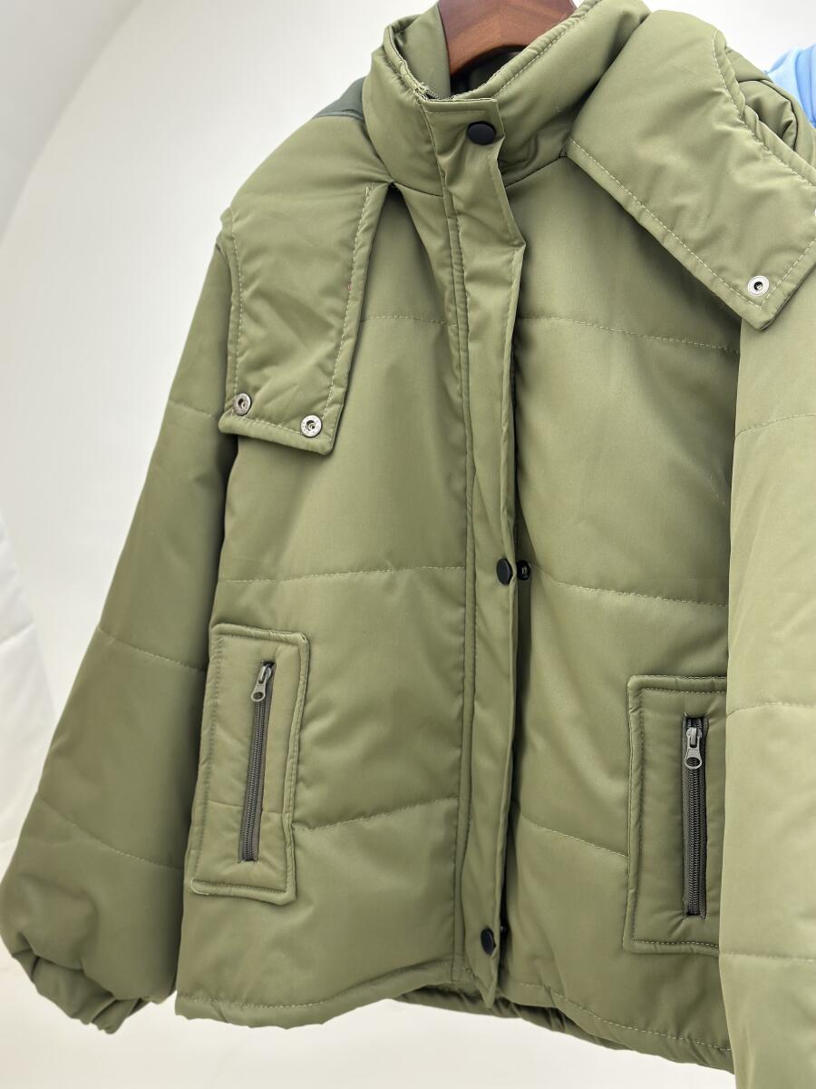 کاپشن مموری کلاهدار جیب زیپی آستردار pd690-2