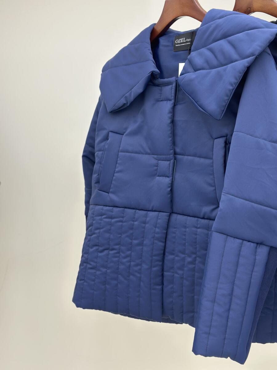 کاپشن مزونی آستین کش بافت دکمه دار آستردار pd685-12