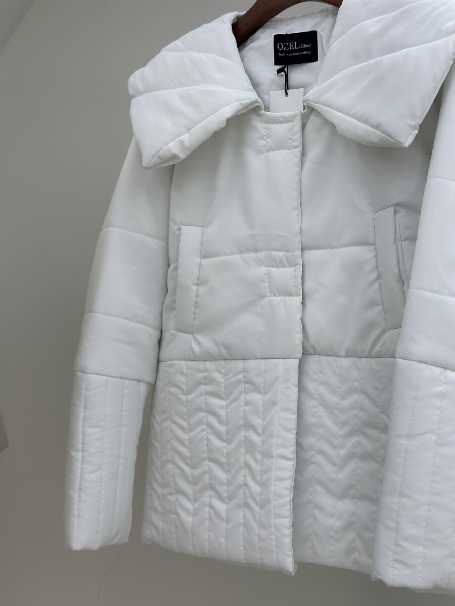 کاپشن مزونی آستین کش بافت دکمه دار آستردار pd685-12