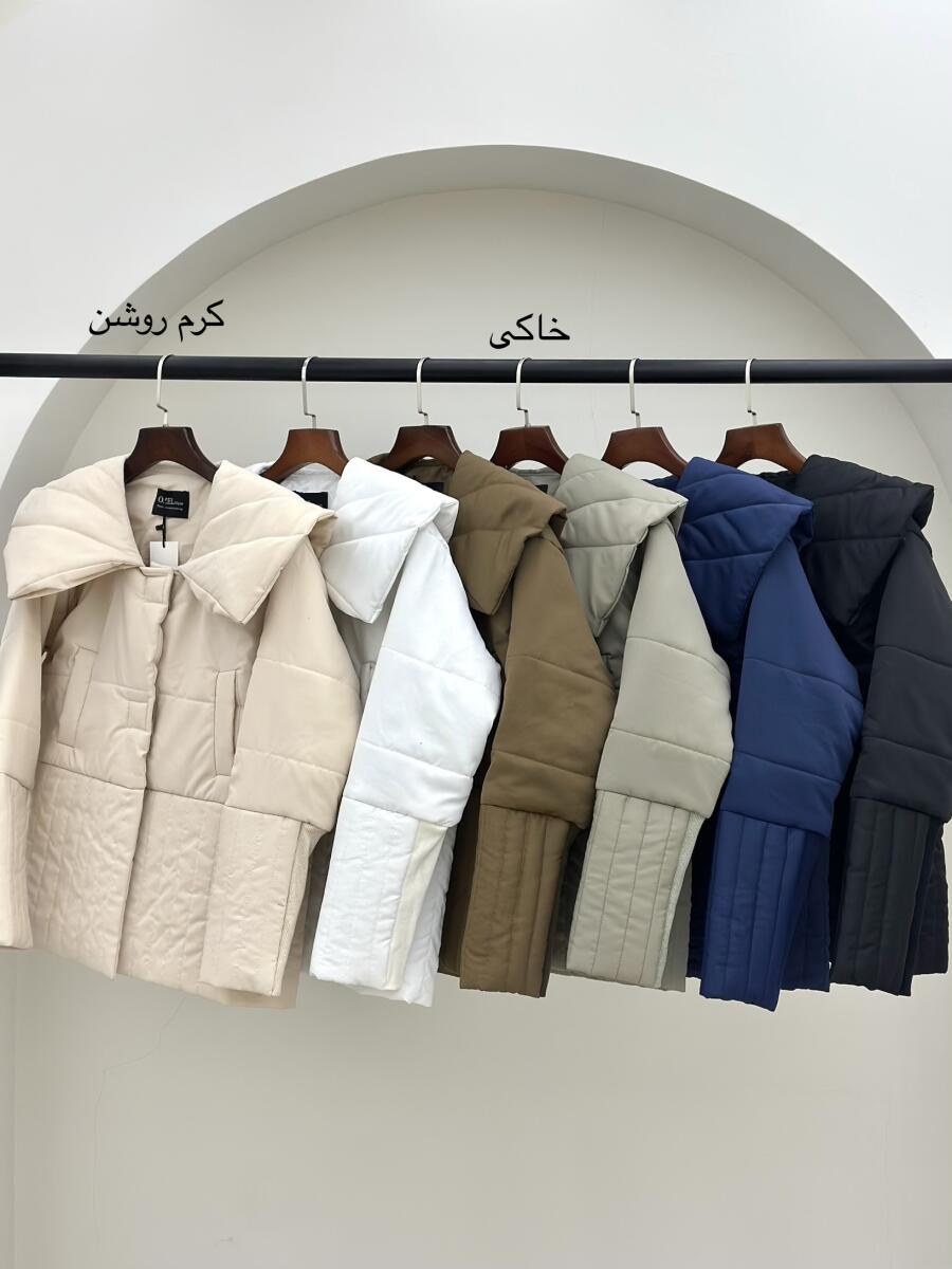 کاپشن مزونی آستین کش بافت دکمه دار آستردار pd685-12