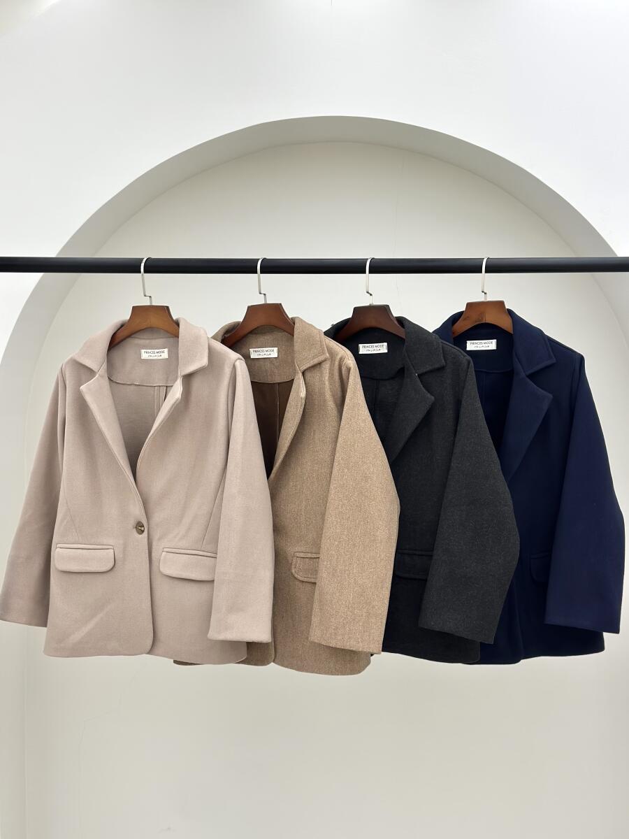 پالتو فوتر کتی تک دکمه جیب دار pd696-6