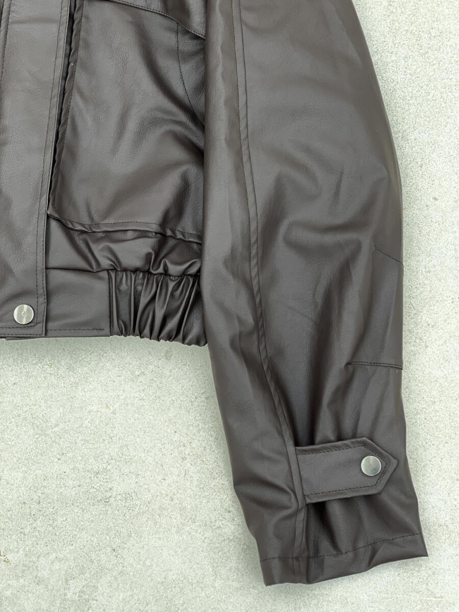 کاپشن چرم جیب دار آستردار pd710-14