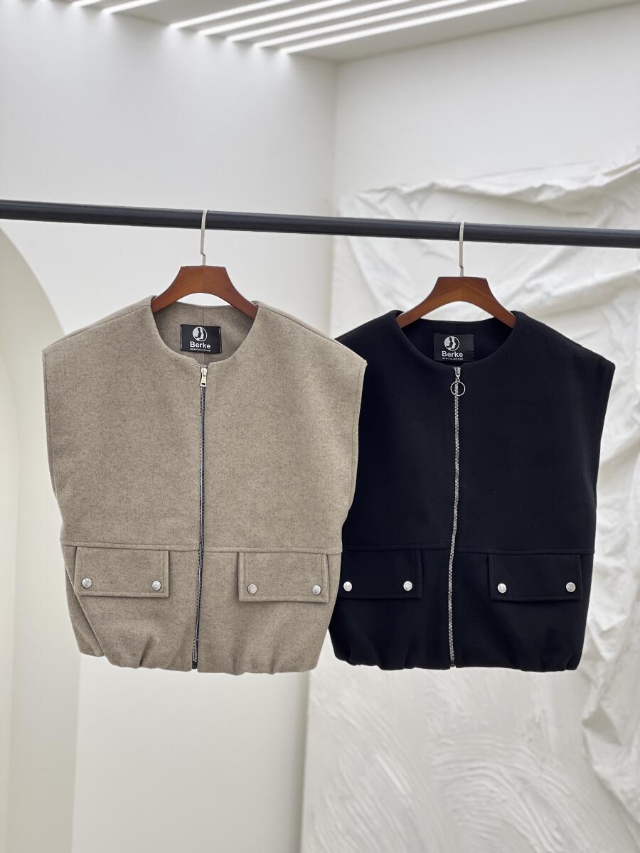 وست فوتر زیپی طرح جیب آستردار pd394-14