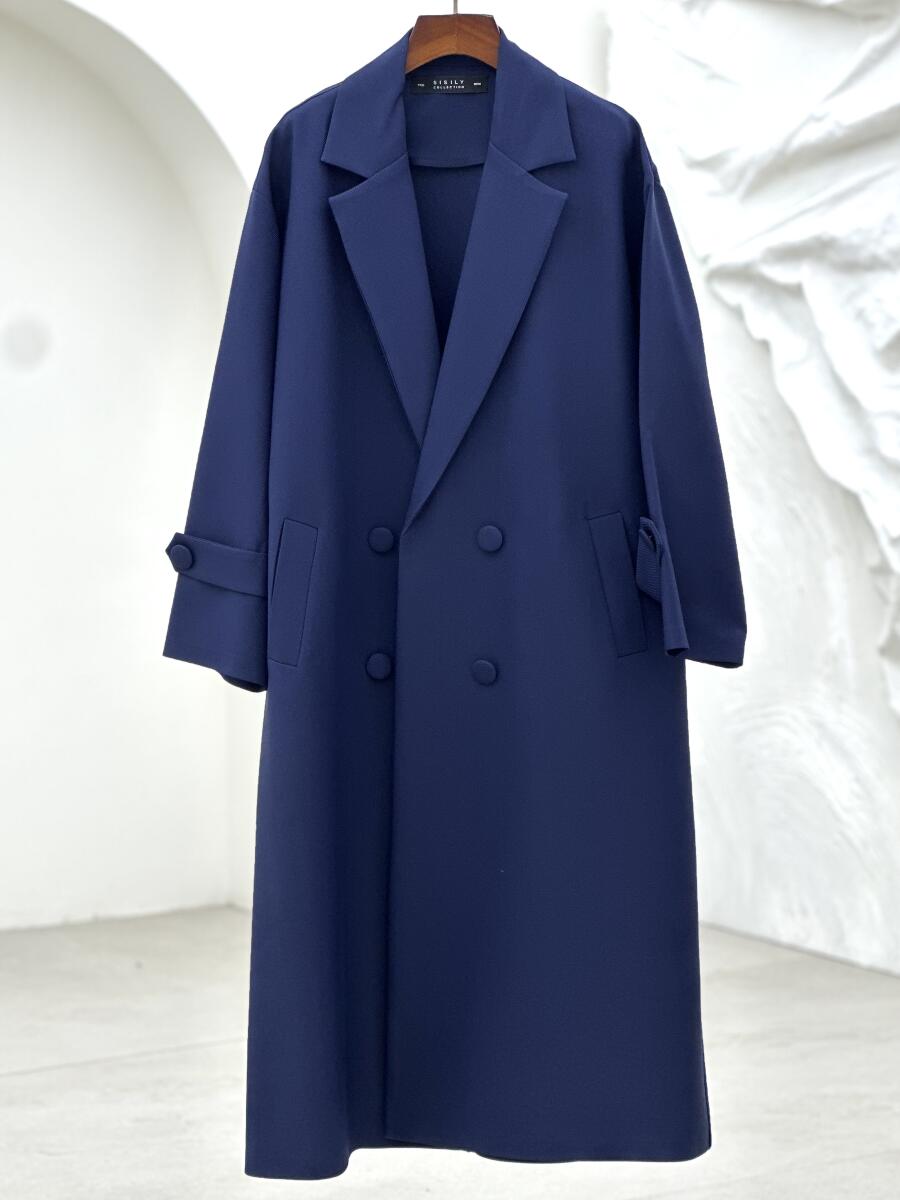 مانتو کرپ کج راه 4دکمه آستین پاگون دار bd22-9