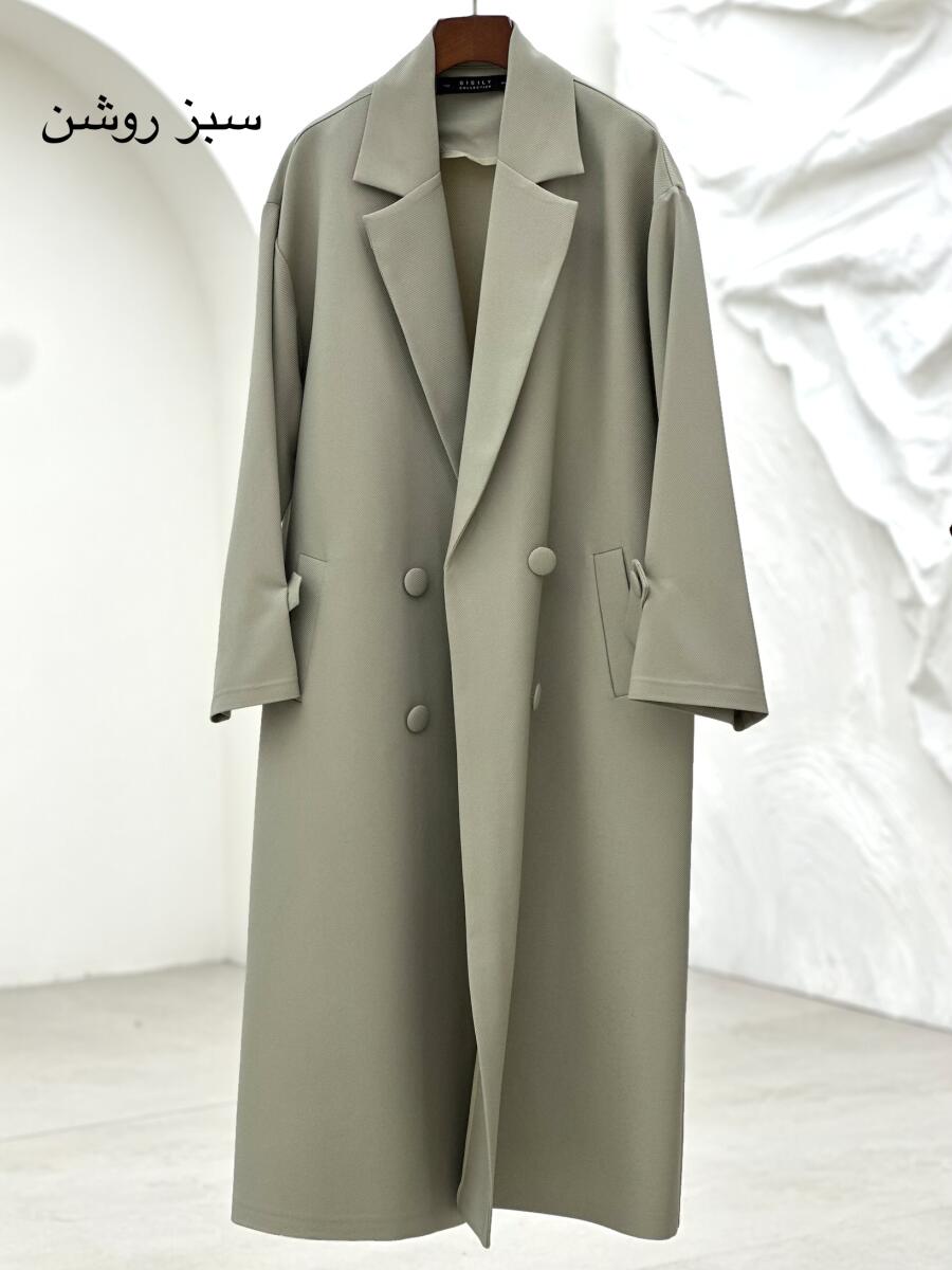 مانتو کرپ کج راه 4دکمه آستین پاگون دار bd22-9