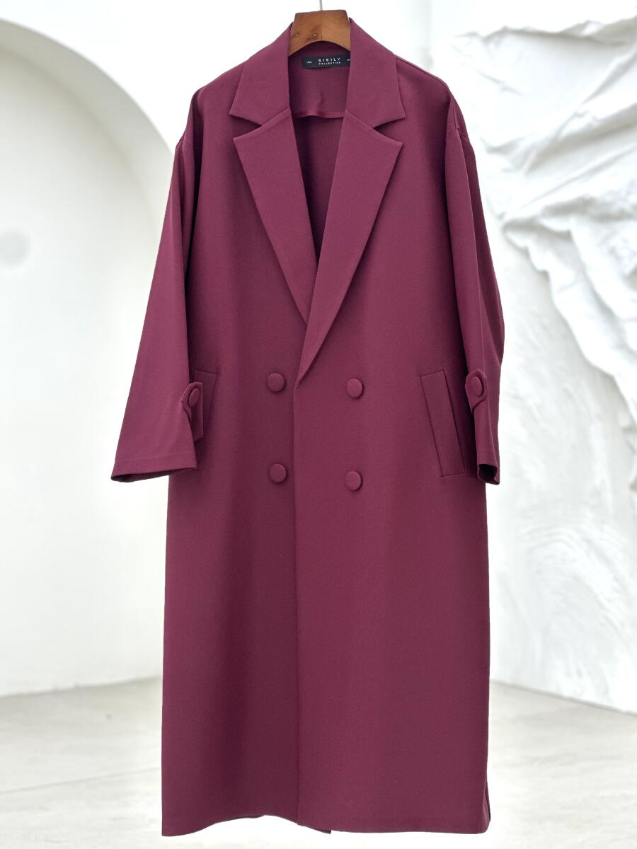 مانتو کرپ کج راه 4دکمه آستین پاگون دار bd22-9