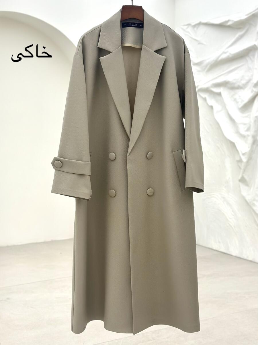 مانتو کرپ کج راه 4دکمه آستین پاگون دار bd22-9