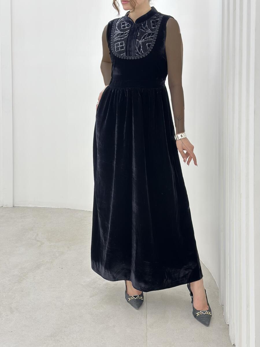 پیراهن مخمل مزونی پولک دوزی شده bd29-8