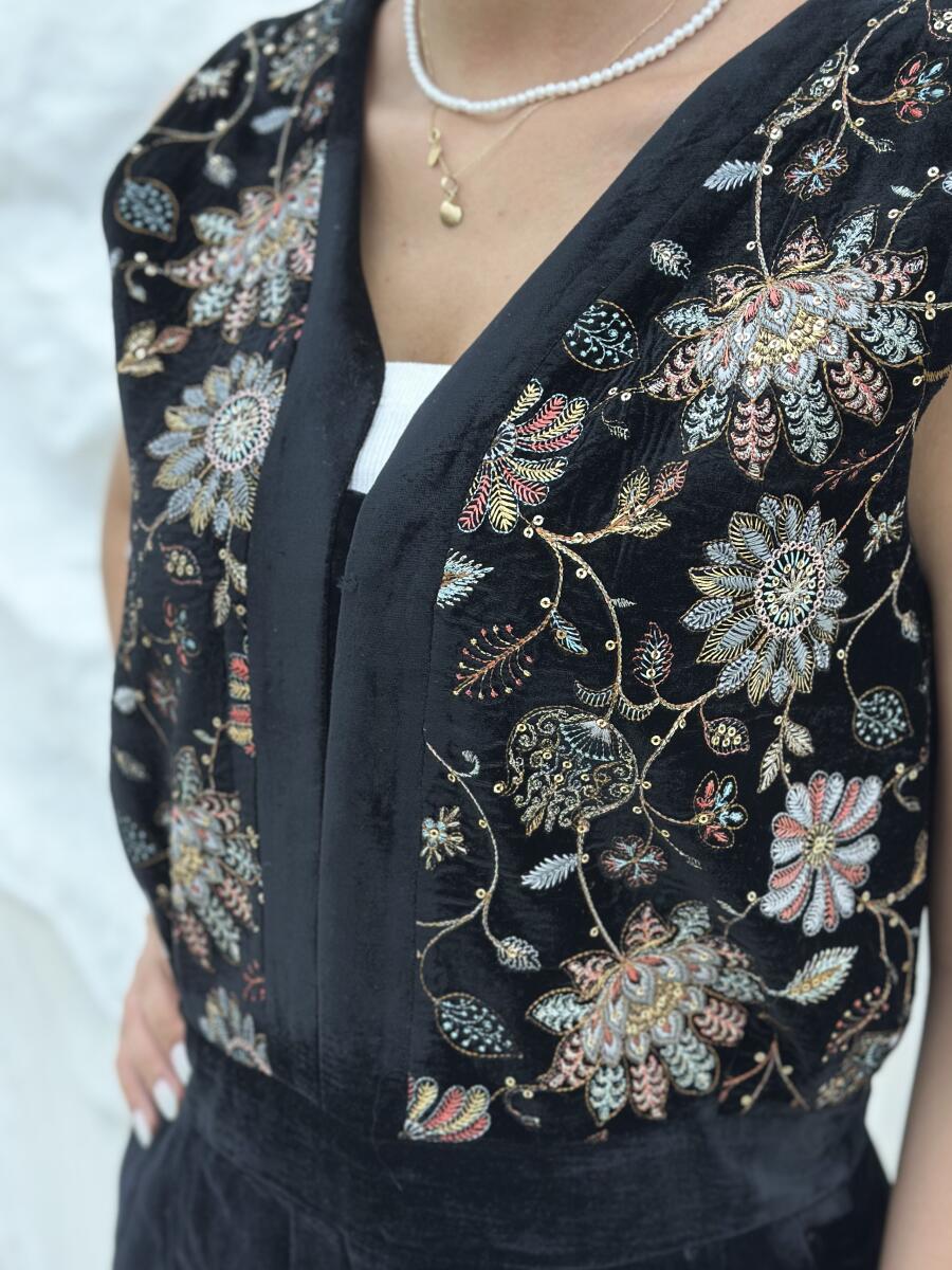 اورال مخمل بهاره مزونی سوزن دوزی شده آسترکشی شده bd16-8