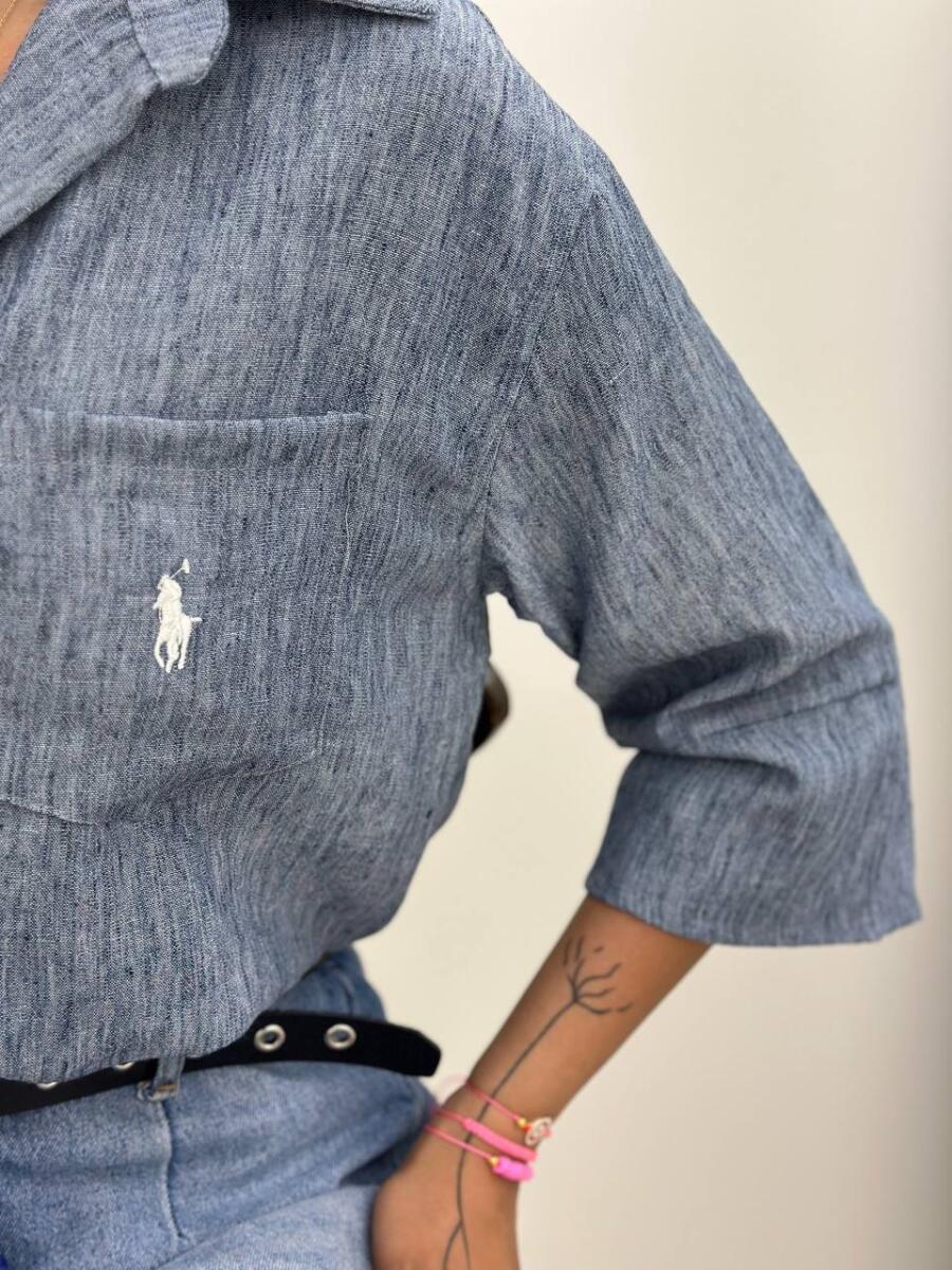 شومیز اسپرت جیب گلدوزی شده طرح bd245-8 polo