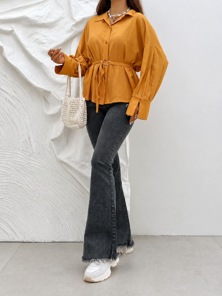 شلوار جین بوت کات پایین ریشه ای sh211