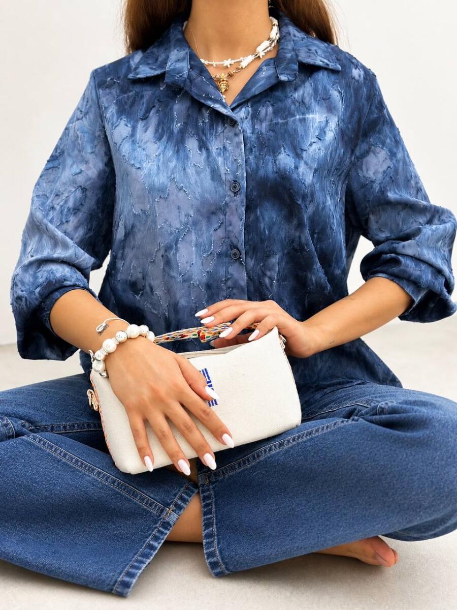 شومیز مجلسی پارچه طرح برجسته bd309-11