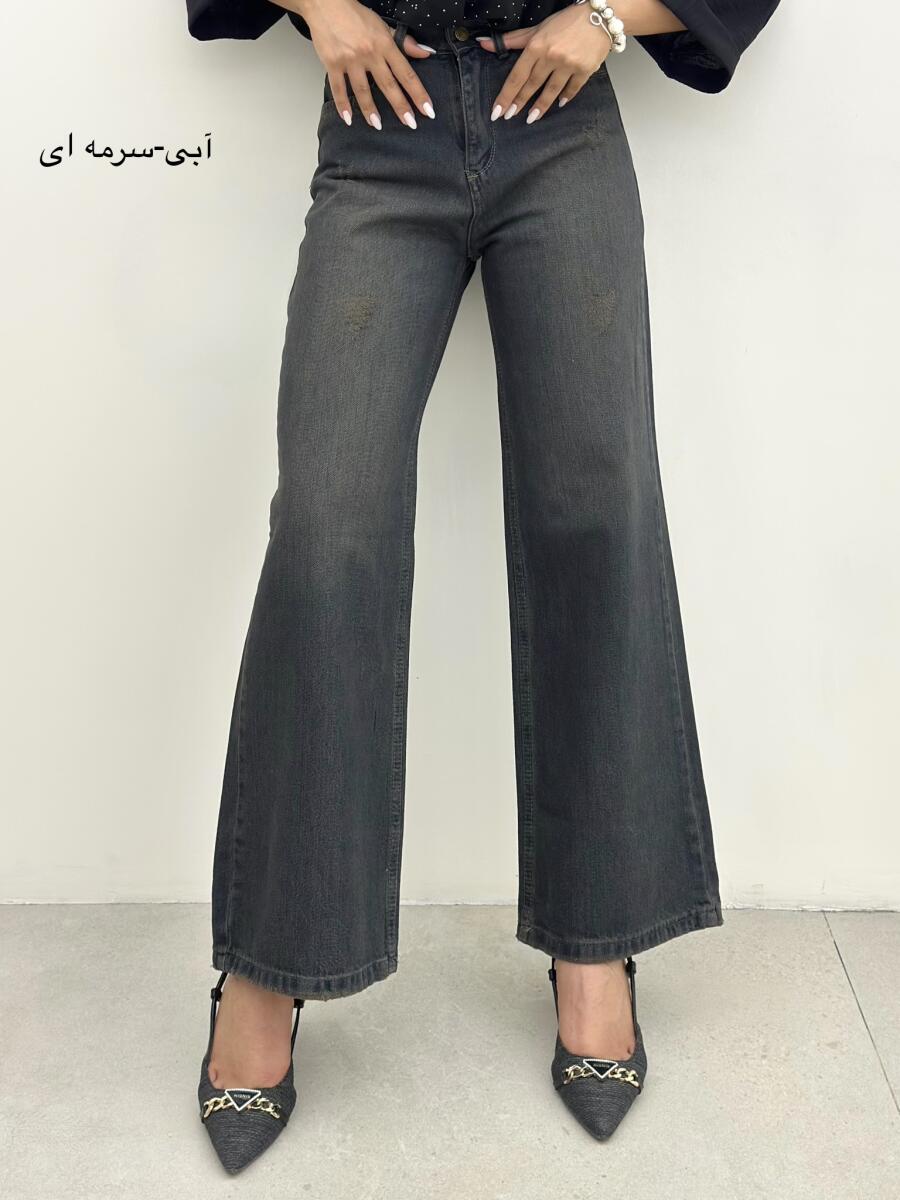 شلوار جین بگ طرح زاپ sh212
