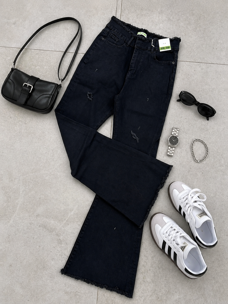 شلوار جین بوت کات پایین ریشه ای sh217