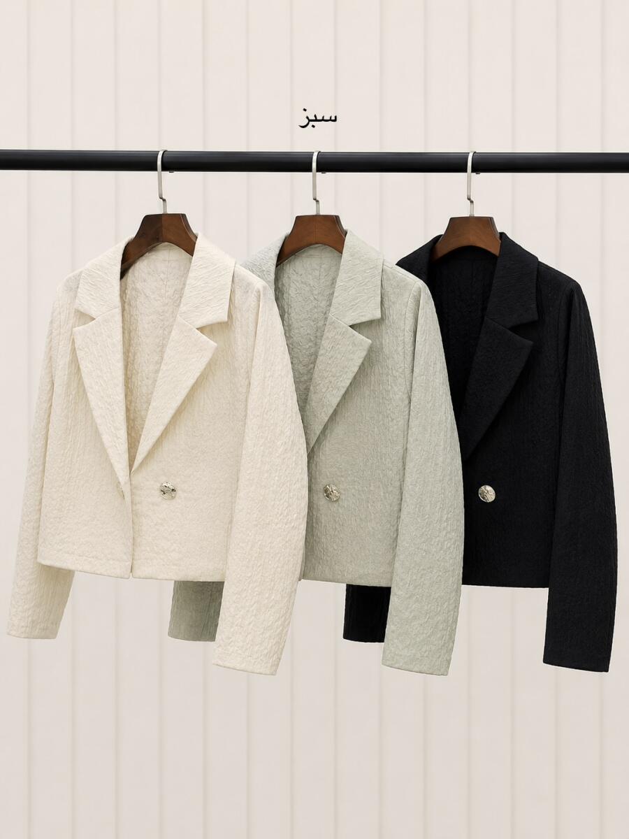 کت مزونی پارچه کریستالی 2 دکمه bd339-3