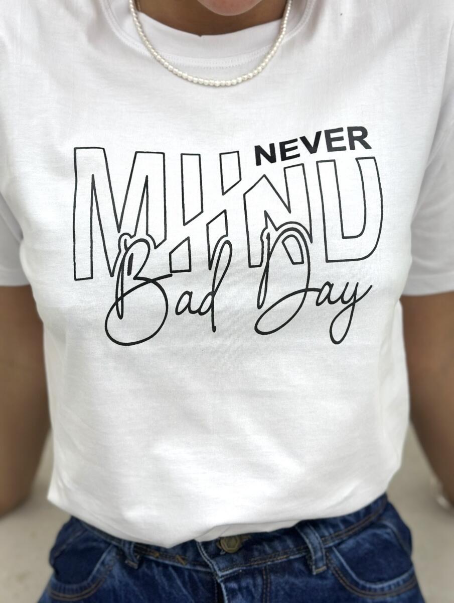 تیشرت نخ پنبه طرح bd331 never mind