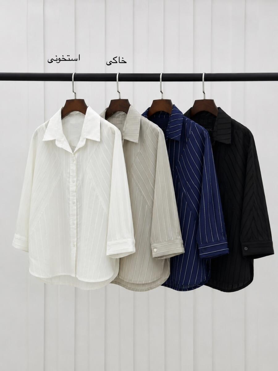 شومیز پارچه طرح راه دار bd347-1