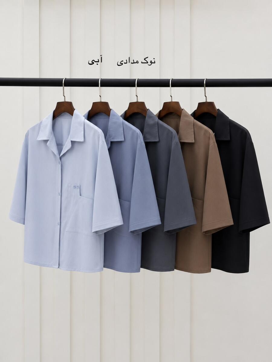 شومیز تابستانه جیب طرح پله ای bd341-1