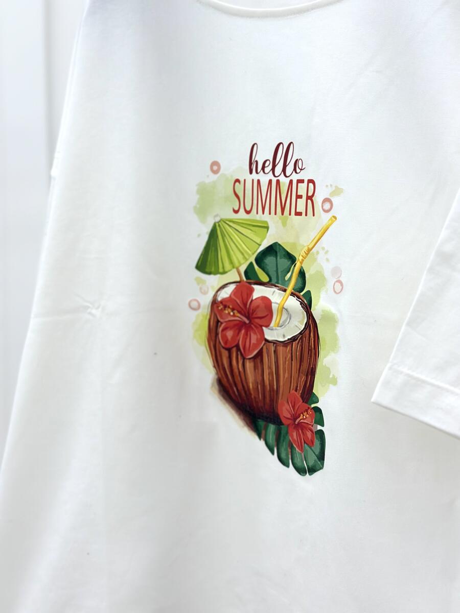 تیشرت طرح bd372 Hello summer
