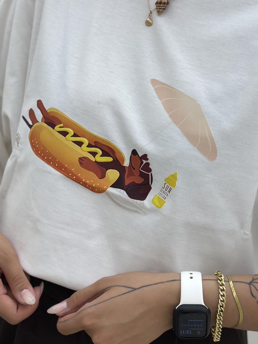 تیشرت طرح bd389 Hot Dog