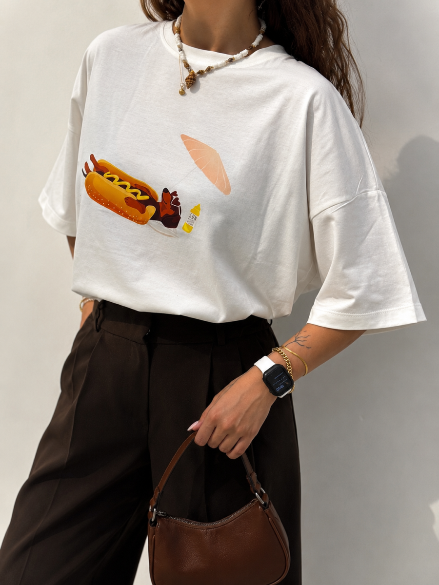 تیشرت طرح bd389 Hot Dog