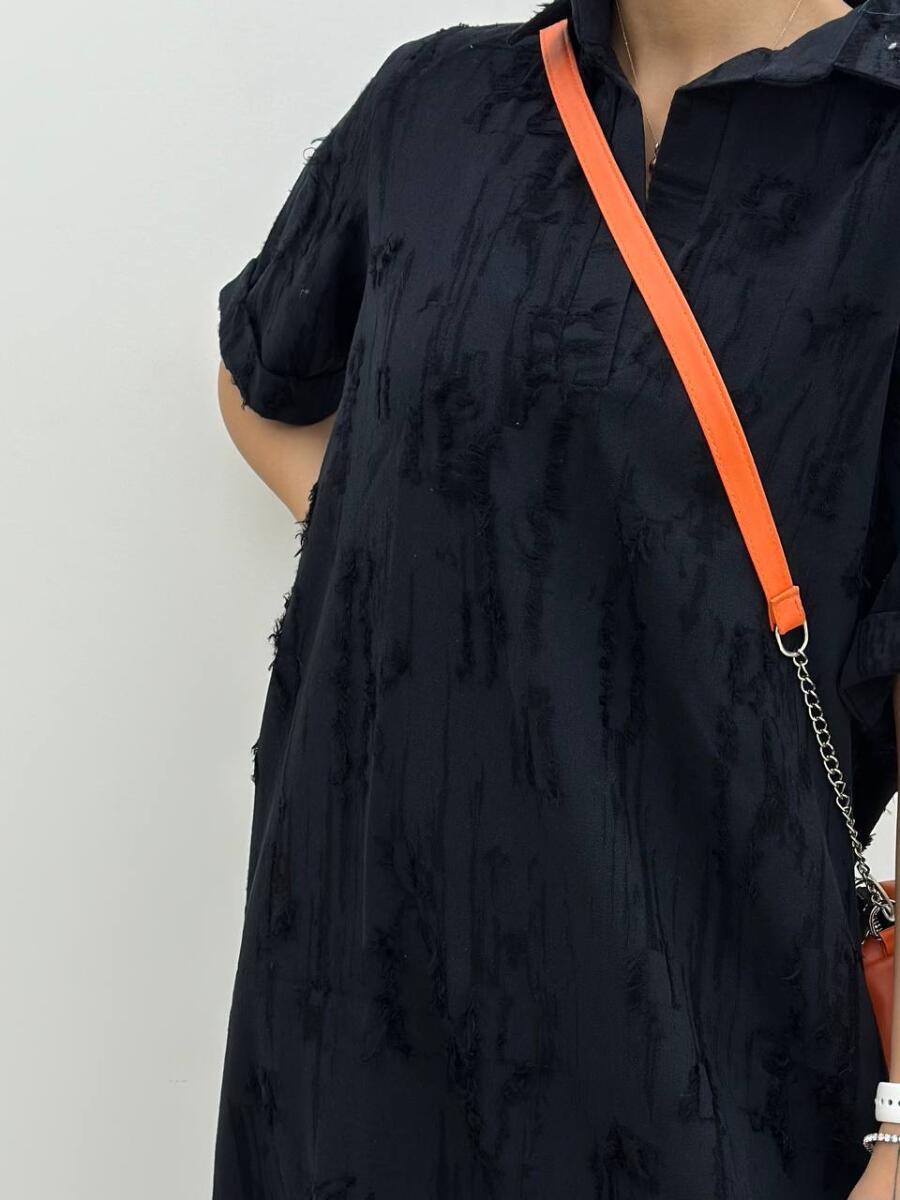 کفتان پارچه طرح ریشه ای یقه دار bd408-8