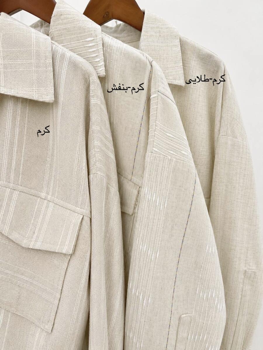 شومیز لینن نچرال گلدوزی شده bd440-5