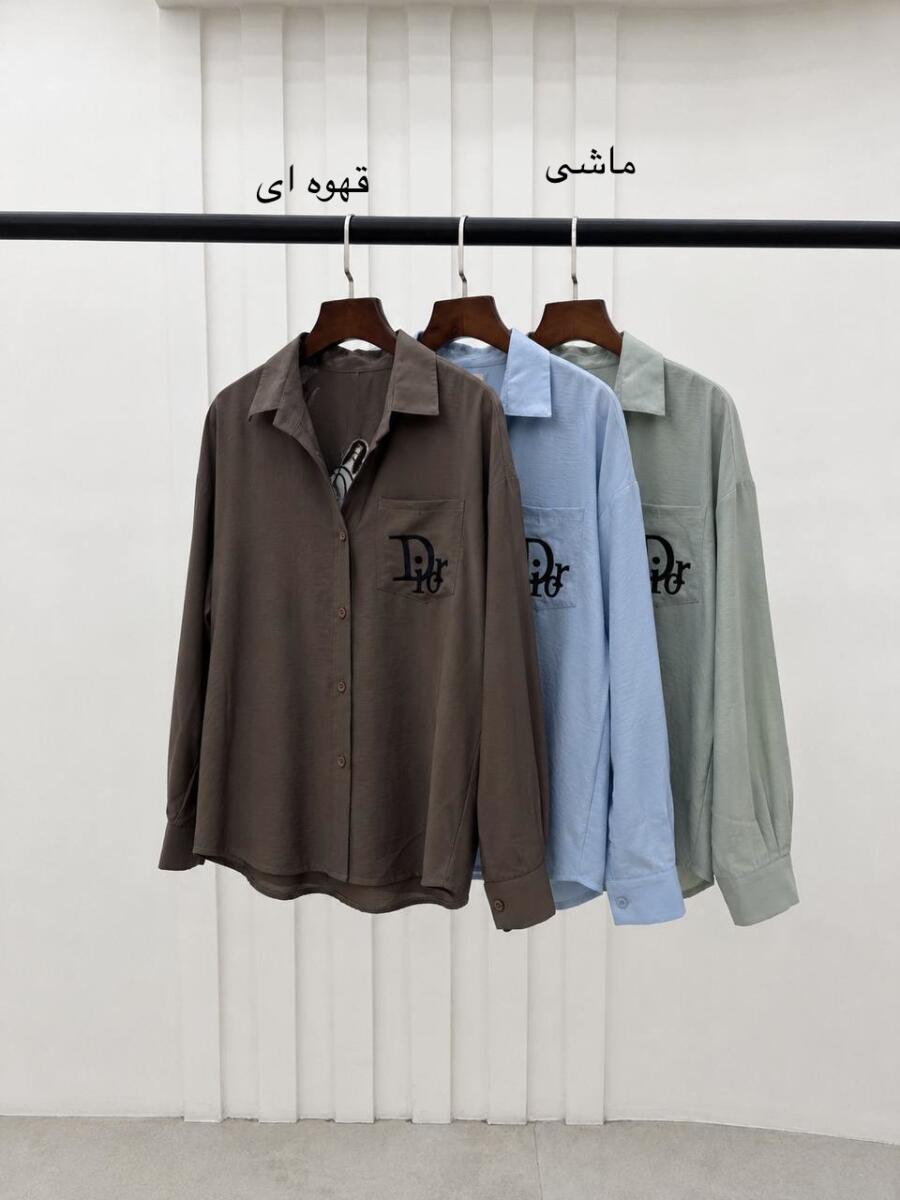 شومیز جیب دار گلدوزی شده طرح bd473-3 dior