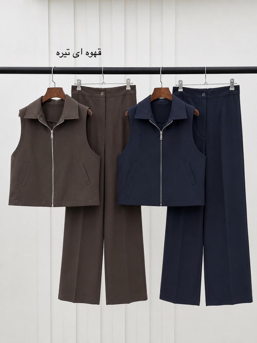 ست 2تیکه وست و شلوار مزونی تابستانه bd574-14
