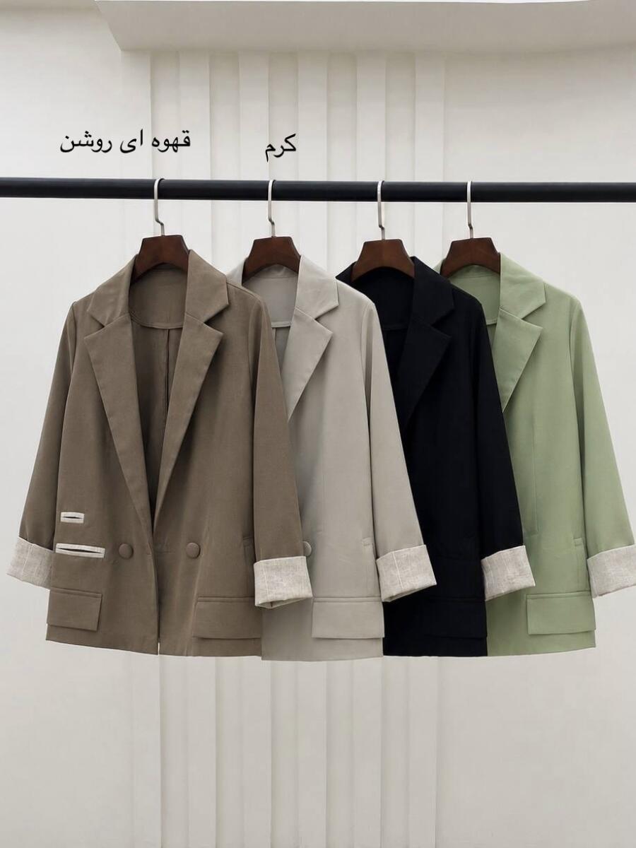 کت لینن 2دکمه آستین دوبل bd595-6