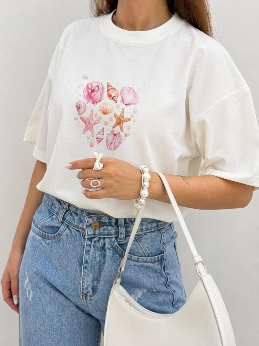 تیشرت طرح صدف bd497