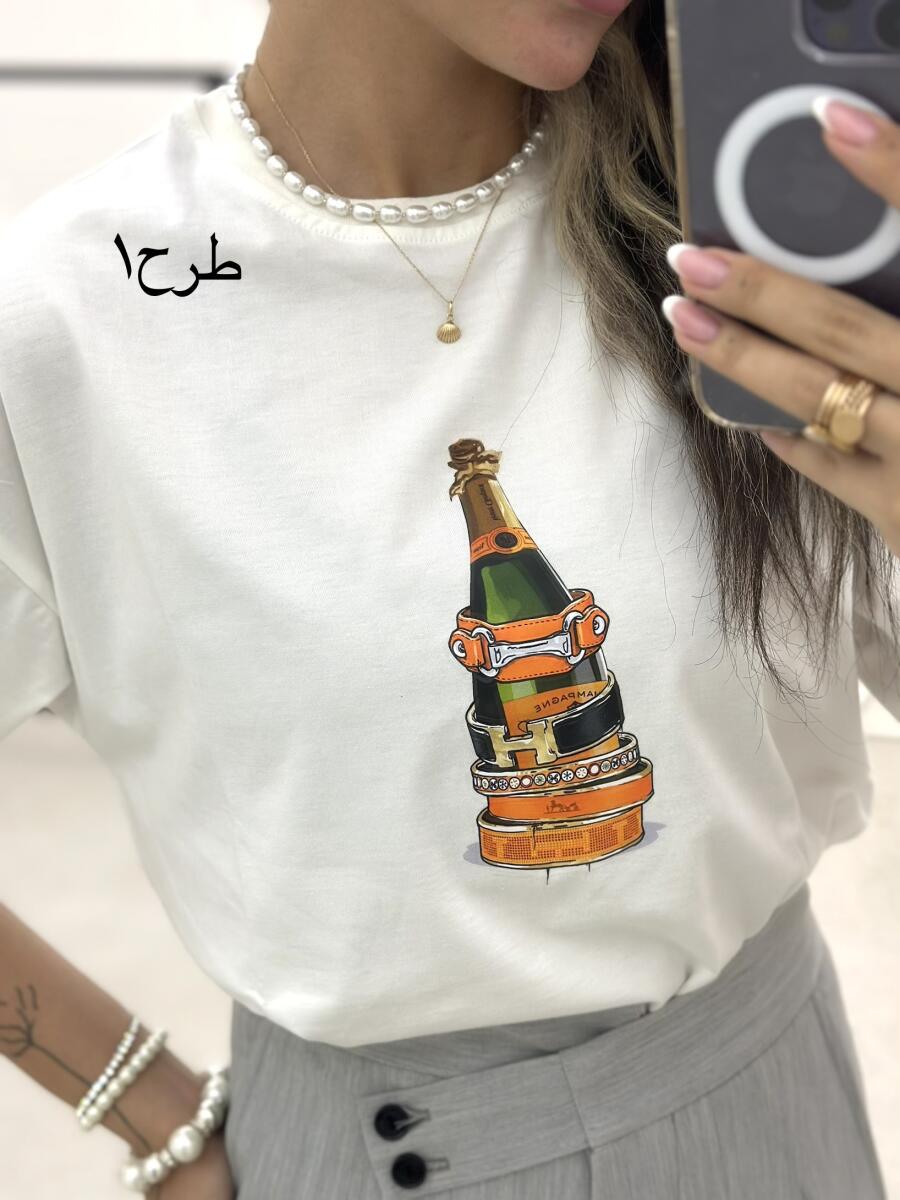تیشرت نخ پنبه طرح bd645 gang